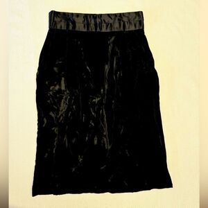 Barrie Stephens Vintage Black Velvet Pencil Skirt - Size 8- 10 Made in USA retro